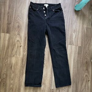 H&M Black Straight Leg Women's Jeans